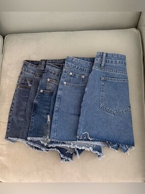 NWT Denim Jean Shorts - 3 Pair Assorted Sizes L,L,M